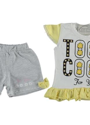 Дитяча футболка та шорти для дівчинки 1-1.5 роки