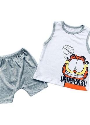 Летние комплекты одежды "кот гарфилд" для малышей