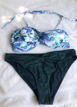 Хит сезона! актуальный раздельный купальник бандо от h&m германия\7