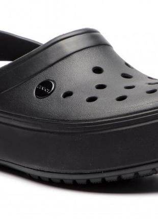 Crocs crocband platform clog чорні