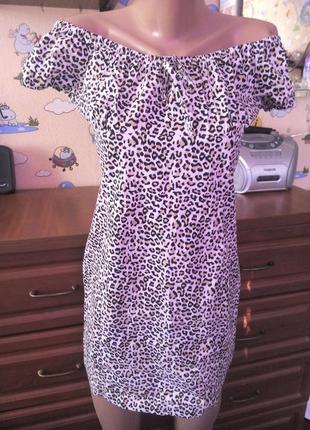 Oodji нове плаття-туніка в леопардовий принт 44-46р1 фото