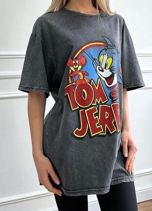 Вільні футболки з яскравим малюнком ❤️ tom jerry
