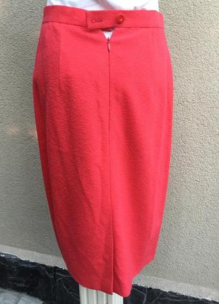 Винтаж,красная,фактурная юбка-карандаш,шерсть,люкс бренд,оригинал,escada7 фото
