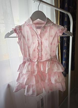Хлопковое платье платье для девочки на 2-3 года