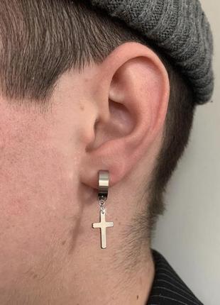 Сережки «хрест» для вух
