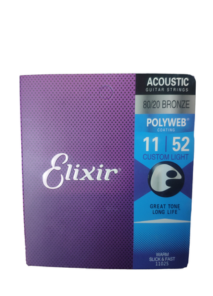 Струни elixir polyweb 80/20 bronze acoustic extra light 11/524 фото