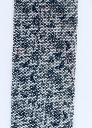 Чорна фольга в баночці для лиття та дизайну нігтів з сіточкою, мереживом №9, 100 см2 фото
