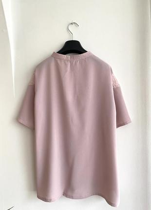Легкая блуза с кружевной вставкой3 фото