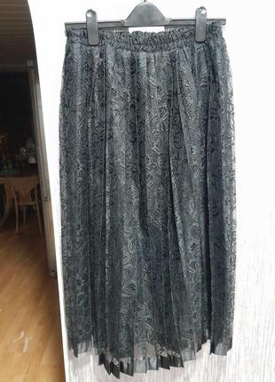 Длинная юбка гепюровая6 фото