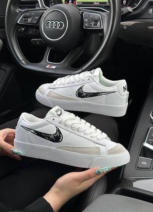 Жіночі кросівки nike blazer low ‘77 vintage white black9 фото