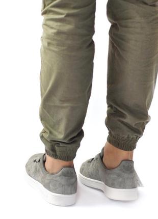 Удобные замшевые женские кроссовки adidas на липучках (весна-лето-осень)😍7 фото