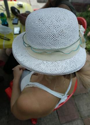 Лёгкая шляпа, летняя шляпка из рисовой соломки5 фото