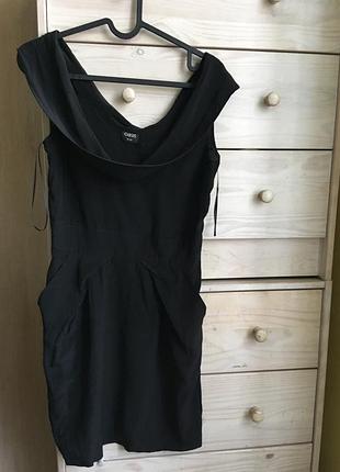 Шовкова чорна сукня 100% шовк 6-8-10