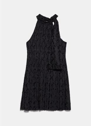Чорне плаття з бантом zara р.s,оригінал,коротке,сарафан,зара