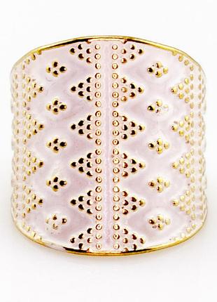 Стильне широке кільце з емаллю