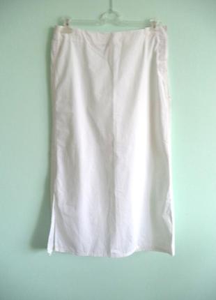 Шикарная итальянская юбка белая в пол