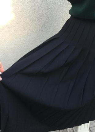 Чёрная юбка в складки,по боку застежка,шерсть100%,laura ashley,оригинал2 фото