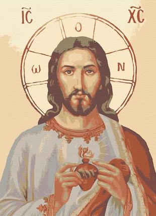 Картина по номерах бланк rb - 008 ісус вседержитель ікона