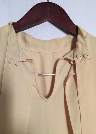 Блуза двойная с разрезом и лентами на спинке4 фото