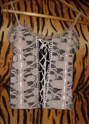 Майка чорно-рожевого кольору р. 8