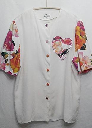 Kendzia, блуза рубашка винтаж вискоза2 фото