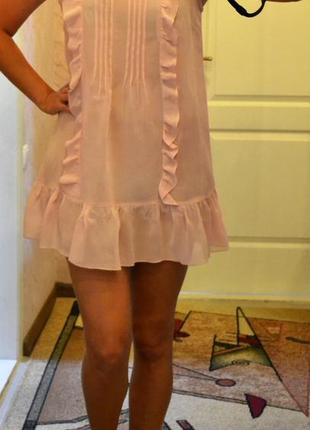 Розовая платье-туника4 фото