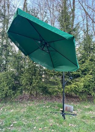 Зонт садовый зеленый диаметр 3,03 фото