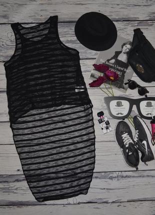 10/s- м  фирменная удлиненная майка туника футболка сетка atmosphere