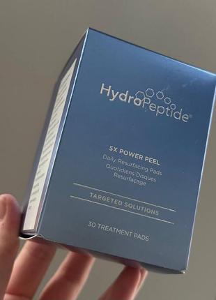 Омолоджувальний пілінг для обличчя hydropeptide 5x power peel daily resurfacing pads в серветках, 29 шт6 фото