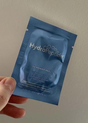 Омолаживающий пилинг для лица hydropeptide 5x power peel daily resurfacing pads в салфетках, 29 шт8 фото