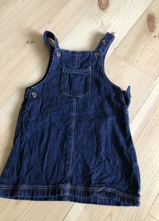 Джинсовий сарафан на дівчинку 9-12 місяців