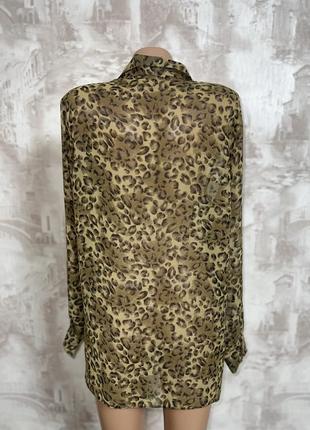 Шифоновая леопардовая блузка (025)3 фото