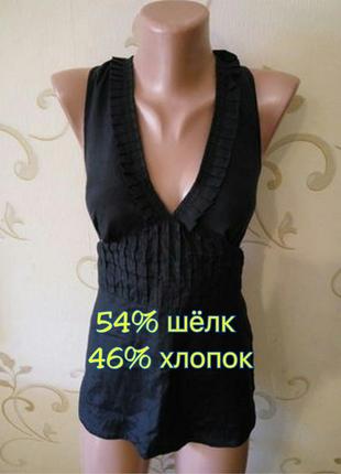 Vip состав 54% шелк 46% хлопок . приятная майка блузка туника безрукавка .