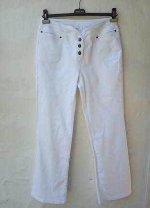 Новые крутые белые прямые джинсы с v поясом,высокая посадка,брюки.