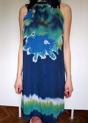 Шифоновое платье - стрaзы 5