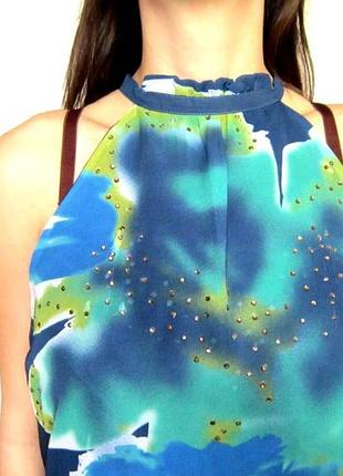 Шифоновое платье - стрaзы 2