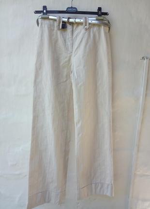 Лёгкие широкие брюки с манжетом в полоску taifun, маленький размер.1 фото