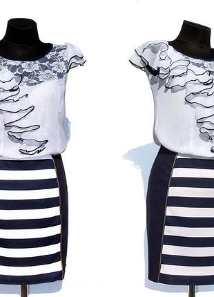 Распродажа. классная юбка-карандаш. полоска. новая, р-ры 42-48