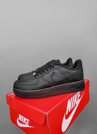 Мужские кроссовки nike air force 1 low all black #найк