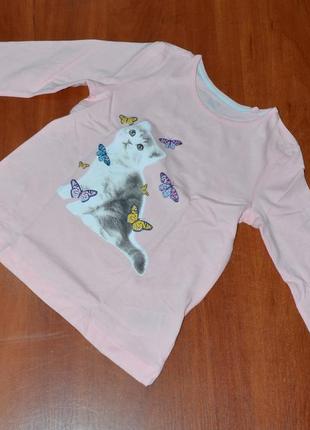 Дитяча котонова футболка кофта з довгим рукавом lupilu8 фото