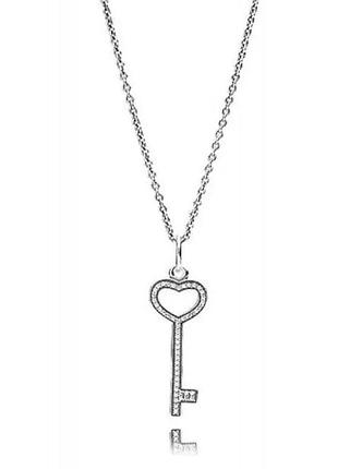 Серебрянное колье ключ пандора серебро 925 pandora подвеска