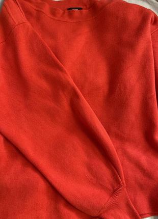 Ярко красная кофта с рукавами фонариками (до низа рукава)2 фото