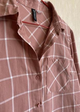 Жіноча рубашка нюдово-рожевого кольору h&m4 фото