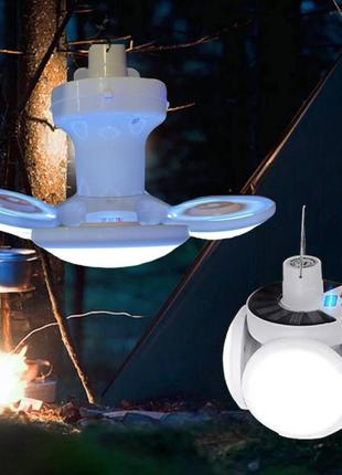 Лампа на аккумуляторе +солнечная панель для сада беседки идеальный автономный вариант
