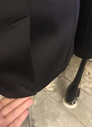 Чёрний двубортный пиджак9 фото