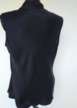 Фирменная стильная качественная натуральная драперовочная  блуза из шелка5 фото