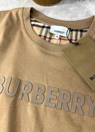 Кофейная футболка burberry3 фото