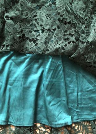 Коктейльное элегантное изысканное платье с кружевом размер м4 фото