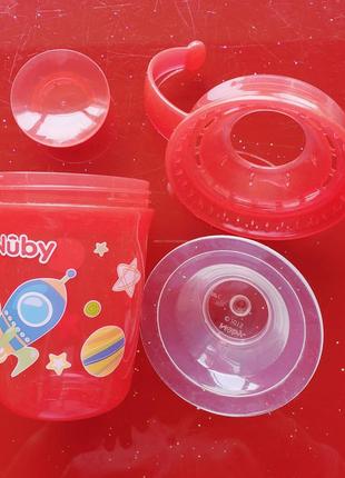 Nuby чашка-непроливайка поїльник 360° з ручками 240 мл 6 м+2 фото