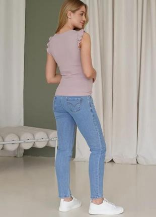 👑vip👑 джинси для вагітних і годуючих матусь джинси мом бавовна джинси з високим поясом5 фото